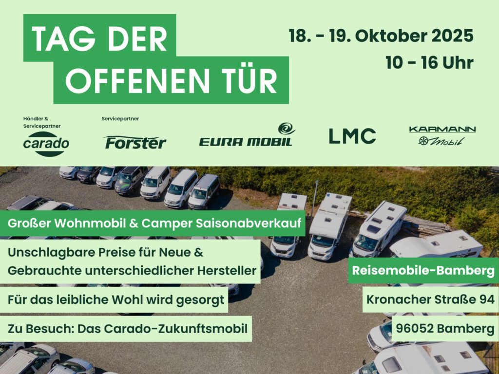 Banner Tag der offenen Tuer Reisemobile Bamberg 1