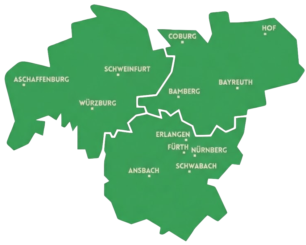 Carado Haendler Bamber Karte Franken Einzugsgebiet